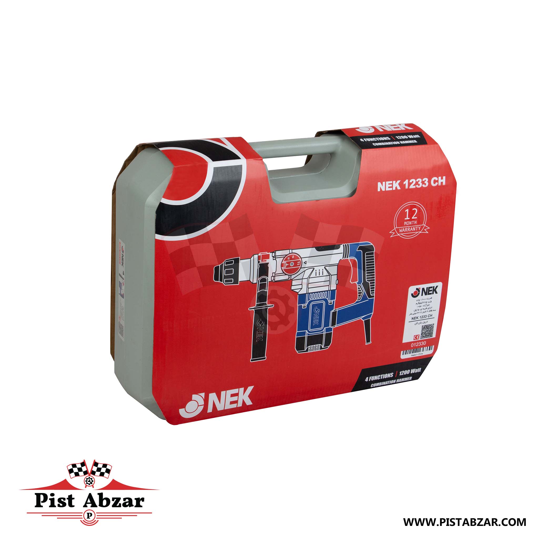 دریل بتن کن 5 کیلویی نک مدل NEK 1233CH با گارانتی