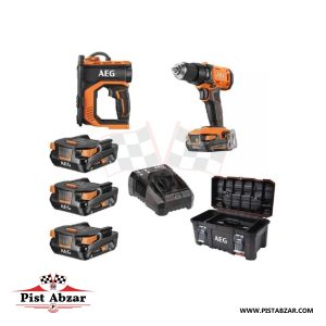 کیت دریل چکشی و کمپرسور شارژی آاگ BSB18G4-203TBLK3+BK18C