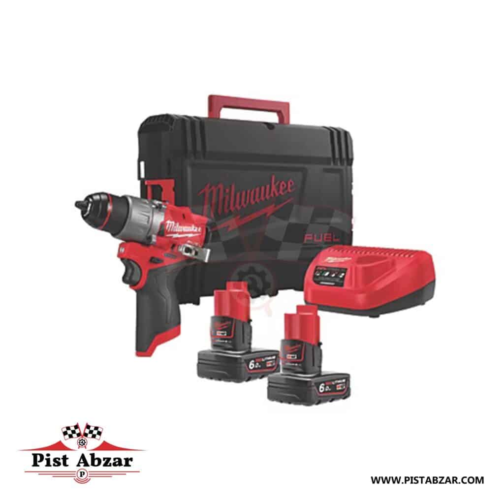 دریل چکشی شارژی 12 ولت میلواکی مدل M12FPD2-402X