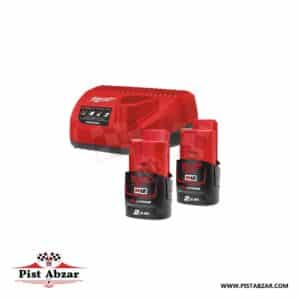 کیت باتری و شارژر 12 ولت 2 آمپر میلواکی مدل M12NRG-202